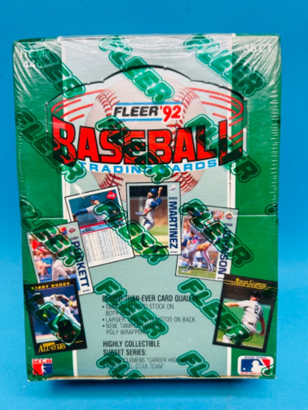 Photo 1 of 698787…factory sealed fleer 1992 baseball cards box