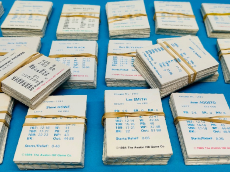 Photo 1 of 698789…hundreds of 1984 baseball statis cards