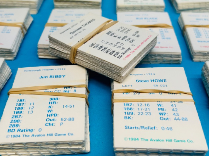 Photo 2 of 698789…hundreds of 1984 baseball statis cards