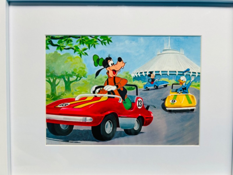 Photo 3 of 698806…2 framed vintage Disney postcards 