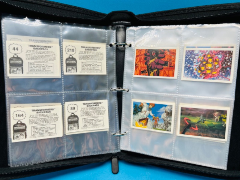 Photo 12 of 698810…74 vintage 1986 Transformers backpack stickers in binder - a few doubles 