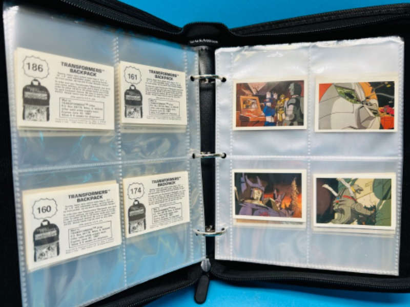 Photo 14 of 698810…74 vintage 1986 Transformers backpack stickers in binder - a few doubles 