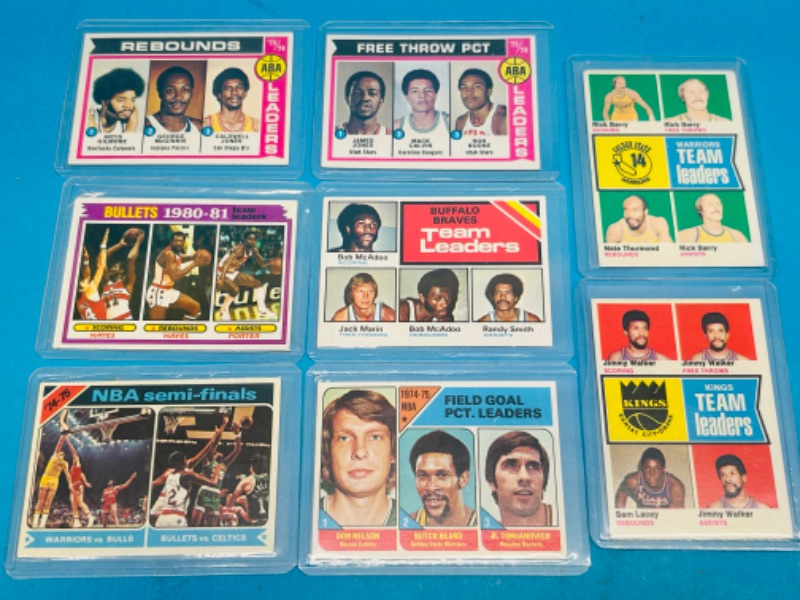 Photo 1 of 698815…8 vintage basketball cards from the mid 1970’s in hard plastic sleeves 