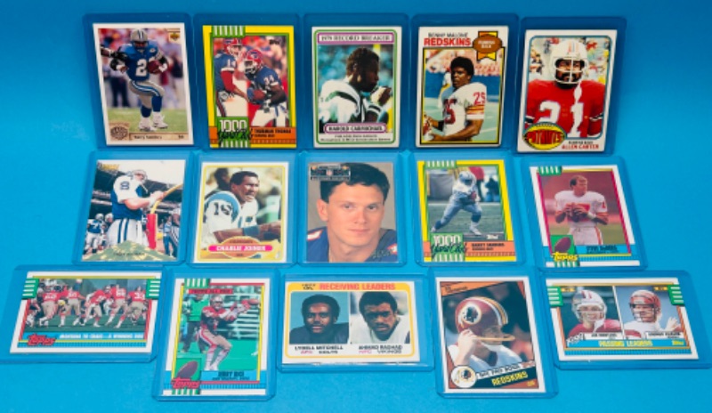 Photo 1 of 698841…15 Football trading cards in hard plastic sleeves 