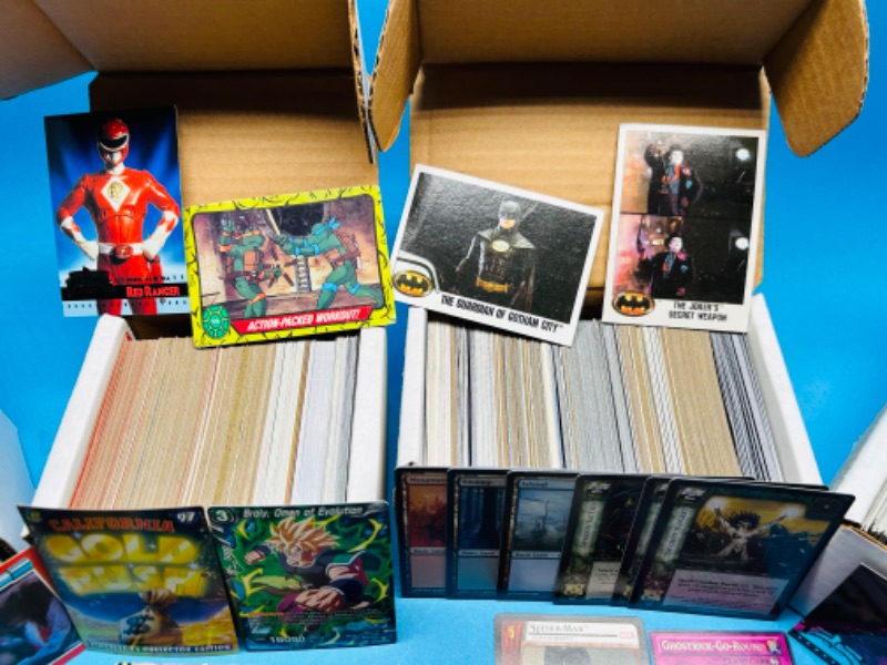 Photo 2 of 698865…mixed character cards in 4 boxes- ninja turtles, Batman, power rangers, and more