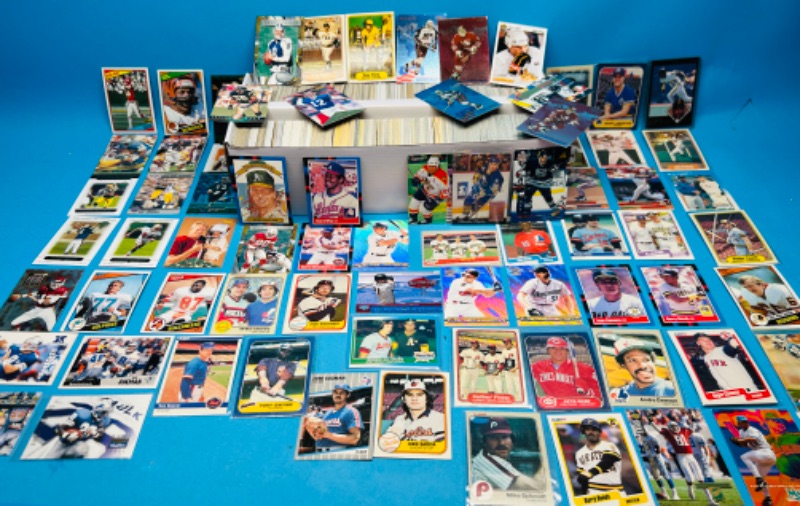 Photo 1 of 698868…1500+ mixed sports cards in box