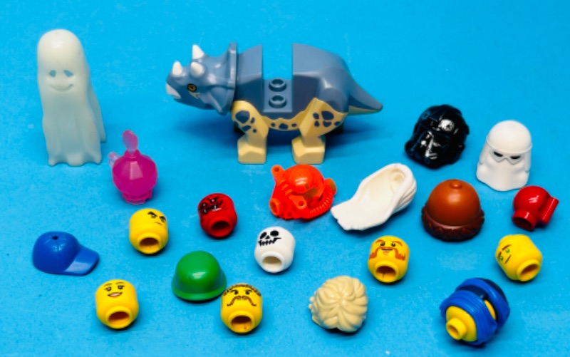 Photo 1 of 698881…LEGO heads, hats, and helmets for mini figures 