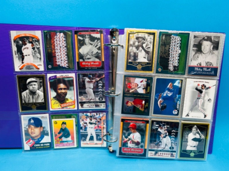 Photo 1 of 698885…342 mixed baseball trading cards in binder 