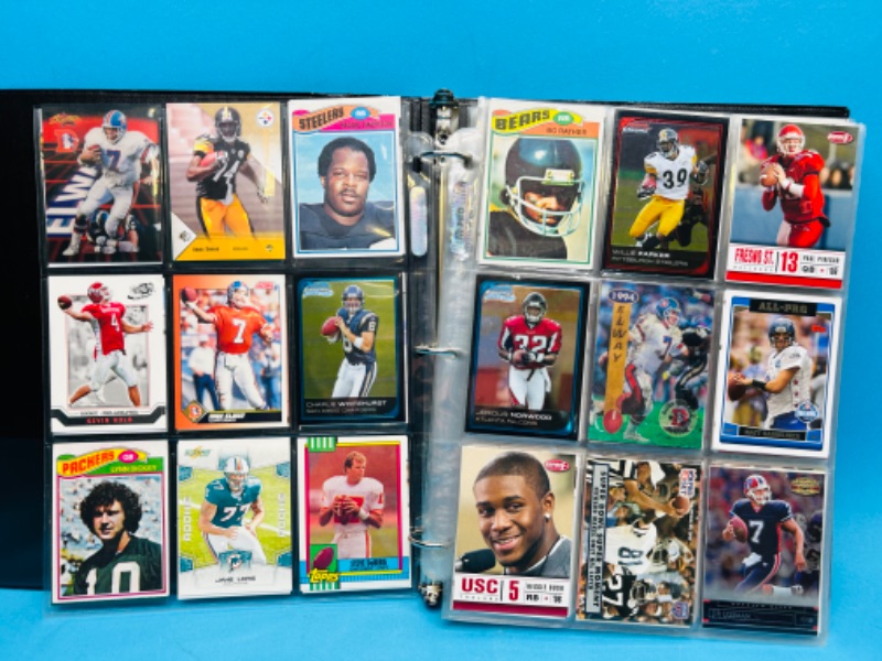 Photo 1 of 698890…288 mixed football trading cards in binder 