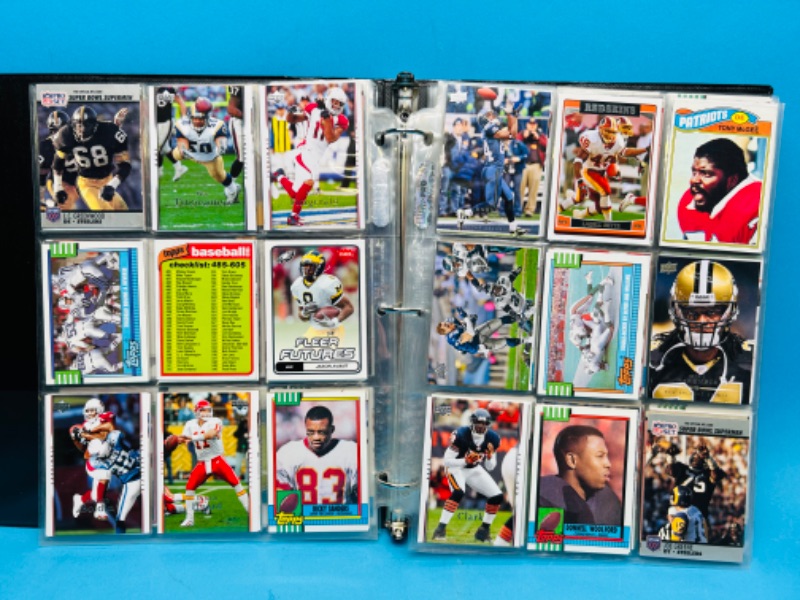 Photo 14 of 698890…288 mixed football trading cards in binder 