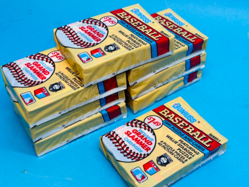 Photo 1 of 698898…8 sealed Donruss 1991 baseball puzzle and card packs 