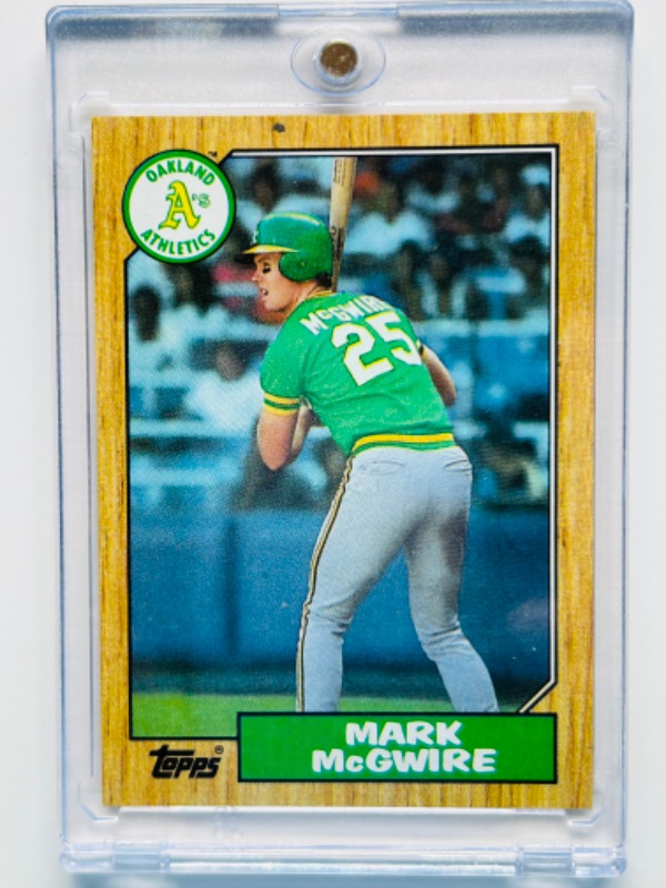 Photo 1 of 698903…Topps Rookie Mark McGwire card 366 in hard plastic case 