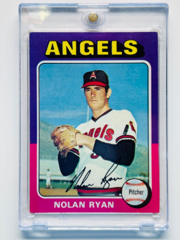 Photo 1 of 698904…Topps 1975 Nolan Ryan card 500 in hard plastic case 