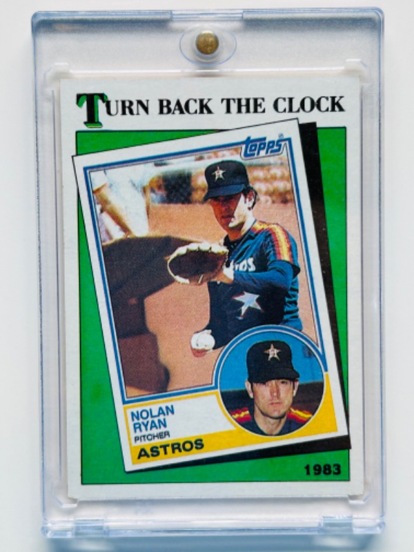 Photo 1 of 698905…Topps Nolan Ryan turn back the clock card 661 in hard plastic case 