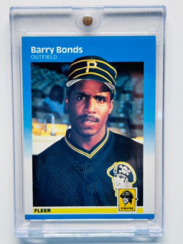 Photo 1 of 698907…Fleer Barry Bonds Rookie card 604 in hard plastic case 