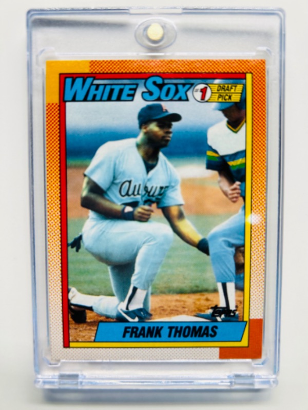 Photo 1 of 698909…Topps Rookie Frank Thomas card 414 in hard plastic case 