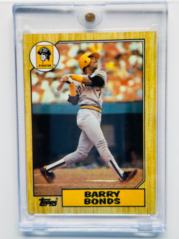 Photo 1 of 698912…Topps Rookie Barry Bonds card 320 in hard plastic case 