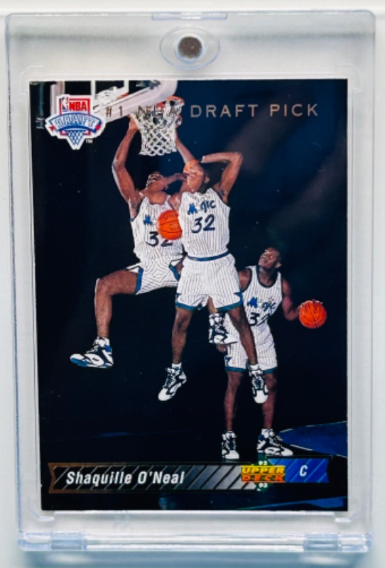 Photo 1 of 698915… Shaquille O’Neal Rookie card 1 Magic  Orlando in hard plastic case 