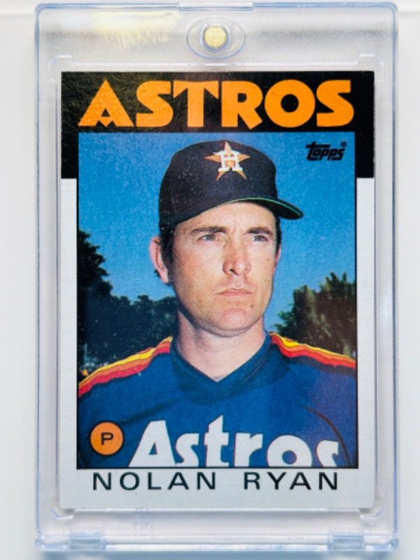 Photo 1 of 698916…Topps Nolan Ryan card 100 in hard plastic case 