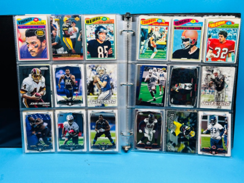 Photo 6 of 698927… 288 mixed football cards in binder - some older ones may have wear from age