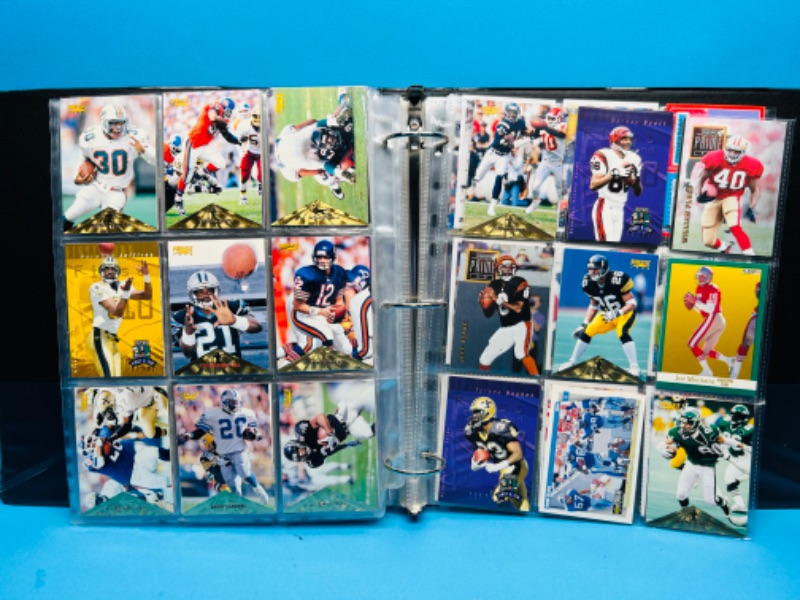 Photo 9 of 698928… 306 mixed football trading cards in binder -some older ones may have wear from age