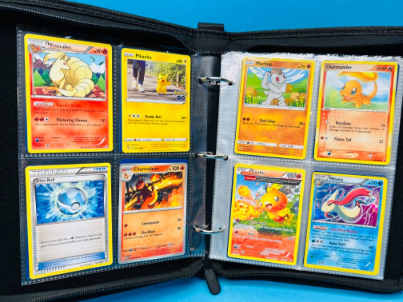 Photo 1 of 698932…128 mixed Pokémon cards in binder -various dates