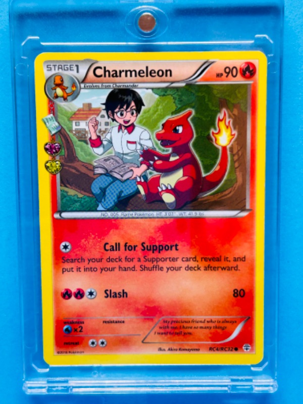 Photo 1 of 698935…Pokémon charmeleon card rc4/rc32 in hard plastic case 