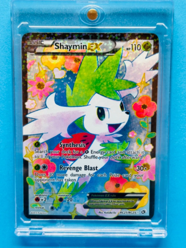 Photo 1 of 698937…Pokémon Shaymin EX foil card rc21/rc25 in hard plastic case 