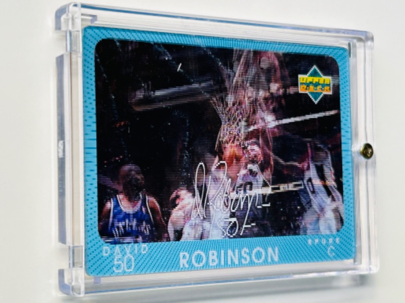 Photo 1 of 698939…Upper Deck 3-D David Robinson card in hard plastic case 