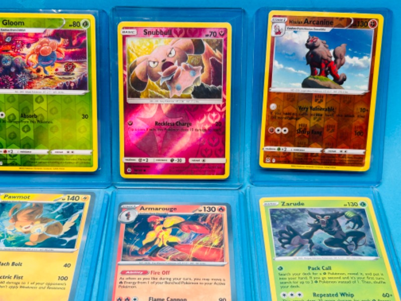 Photo 3 of 698942… 8 holo and reverse holo Pokémon cards in hard plastic sleeves 