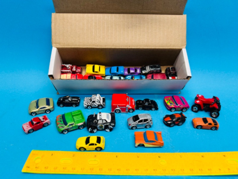 Photo 3 of 698945…26 mini micro die cast cars - some show wear from age