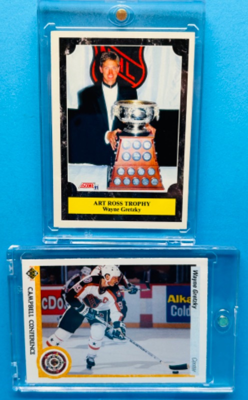 Photo 1 of 698951…2 Wayne Gretzky cards  in hard plastic cases 