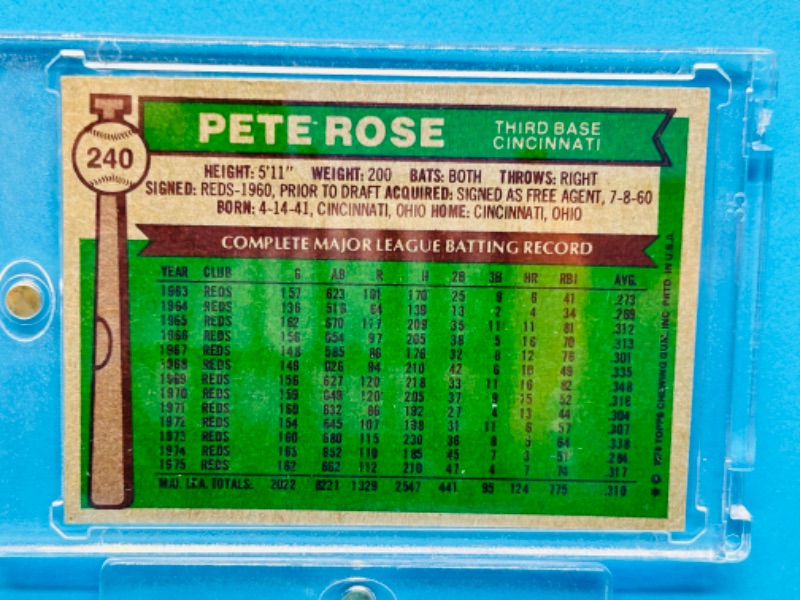 Photo 3 of 698953…2 Pete Rose cards  in hard plastic cases