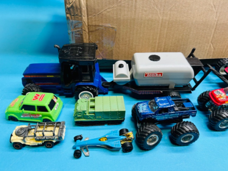 Photo 2 of 698963…die cast and plastic car toys- scuffs, wear, missing parts on some