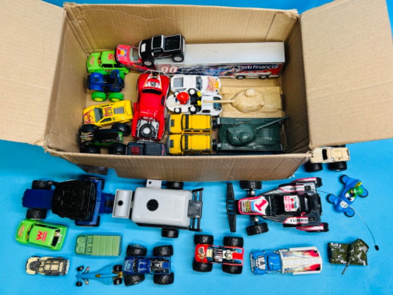 Photo 1 of 698963…die cast and plastic car toys- scuffs, wear, missing parts on some