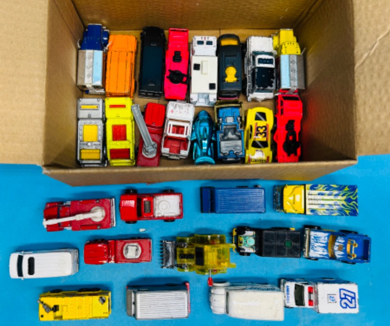 Photo 1 of 698964…major damage-29 die cast trucks with wear, chips, scuffs, missing  tires-see photos 