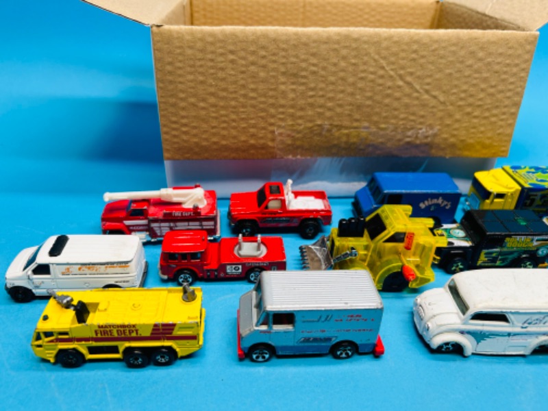 Photo 3 of 698964…major damage-29 die cast trucks with wear, chips, scuffs, missing  tires-see photos 