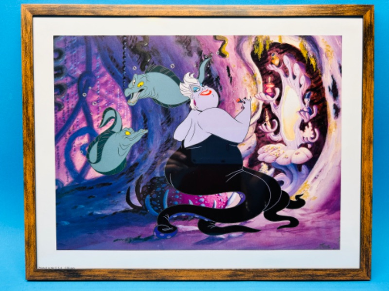 Photo 1 of 698980… Disney Little Mermaid lithograph in 11x14 frame 