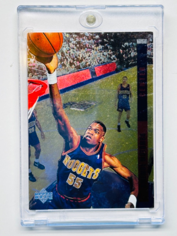 Photo 1 of 698994…upper deck  Dikembe Mutombo behind the glass card G3 in hard plastic case