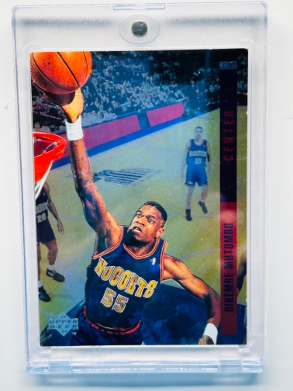 Photo 2 of 698994…upper deck  Dikembe Mutombo behind the glass card G3 in hard plastic case