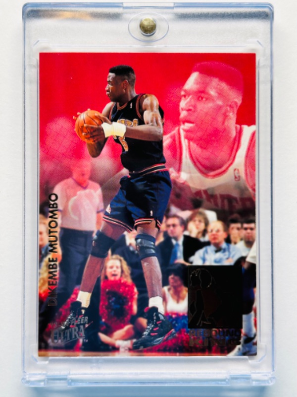 Photo 1 of 698995…Fleer ultra  Dikembe Mutombo rebound king card 6 in hard plastic case