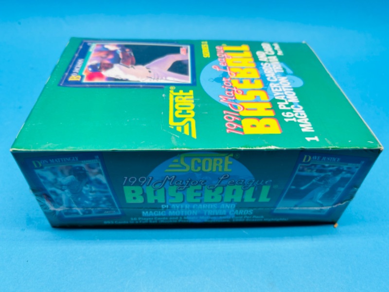 Photo 2 of 699005…sealed 1991 Score baseball card box series 1 with magic motion trivia cards