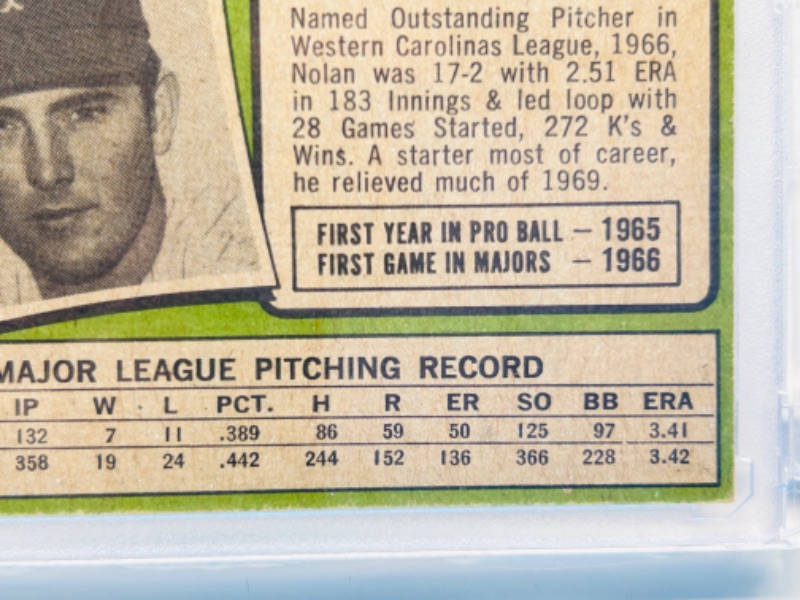 Photo 5 of 699031…RARE -1971 Topps Nolan Ryan card 513 in hard plastic case 