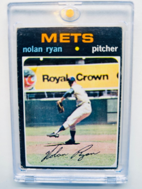 Photo 1 of 699031…RARE -1971 Topps Nolan Ryan card 513 in hard plastic case 