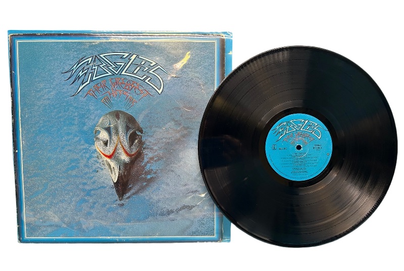 Photo 1 of 699035…Eagles greatest hits vinyl record 33 rpm in plastic sleeve 