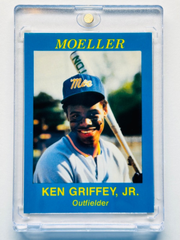 Photo 1 of 699065…Moeller Ken Griffey Jr. card  in hard plastic case 