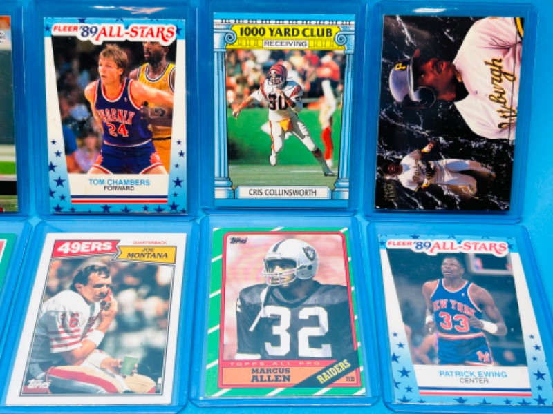 Photo 1 of 699084…10 sports trading cards in hard plastic sleeves 