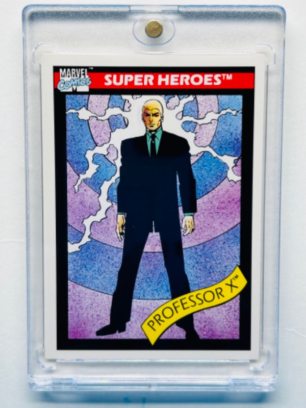 Photo 1 of 699089… Marvel comics super heroes Professor X card 7  in hard plastic case 