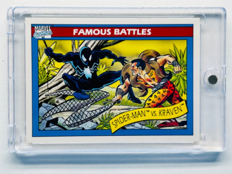 Photo 1 of 699090…marvel comics famous battles card 92  in hard plastic case 