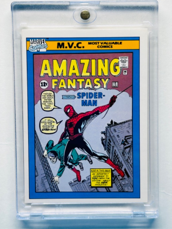 Photo 1 of 699091…Marvel comics 1990 most valuable comics card 126 at hard plastic case 